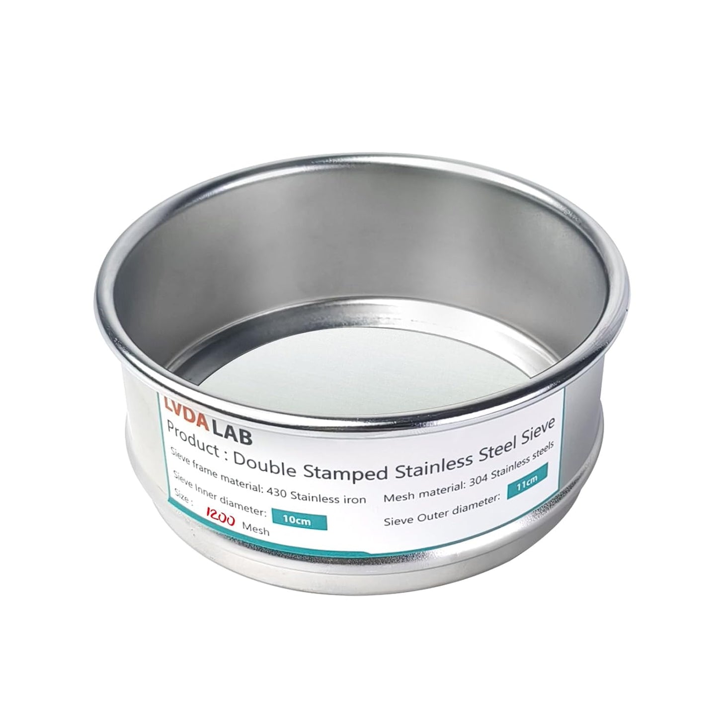 304 Stainless Steel Mesh Lab Sieve, 325 Mesh (0.045mm) Aperture Test Sieve, 4inch(10cm) Economy Standard Analysis Sample Test Sieves for Industrial Laboratory Homes - Colors A
