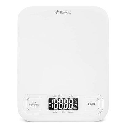 Etekcity Smart Food Kitchen Scale with Nutritional Calculator, Free App with 19 Nutrients Tracking, Calorie, Marco, Digital grams and ounces for weight loss, Premium Stainless Steel, 11lb