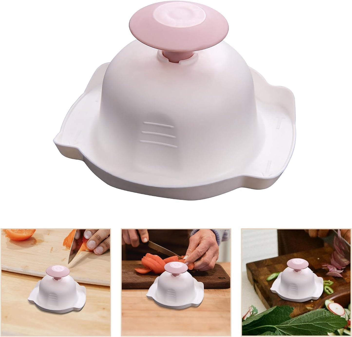 Hemoton Food Safety Holder for Mandoline Slicer Vegetable Cutter Finger Protector Kitchen Gadget Hand Guard 4.33X3.93X2.36 Inch Stable Grip for Safe Cutting and Grating 2 Pack