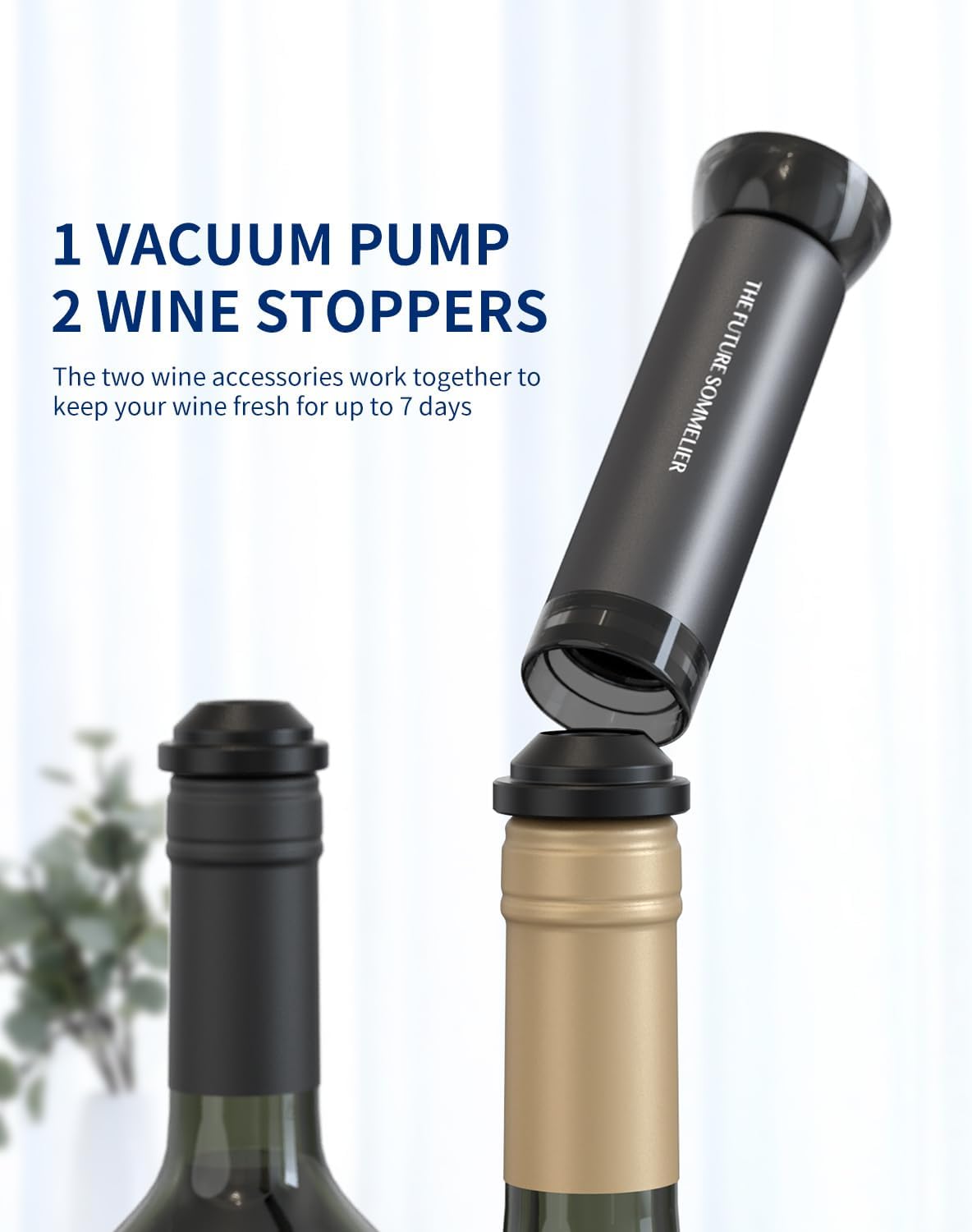CIRCLE JOY Electric Wine Opener Stainless Steel Rechargeable Automatic Wine Bottle Opener Set 7-in-1 Wine Gifts for Wine Lovers with Charging Base, Foil Cutter, Wine Aerator Pourer & 2 Vacuum Stoppers
