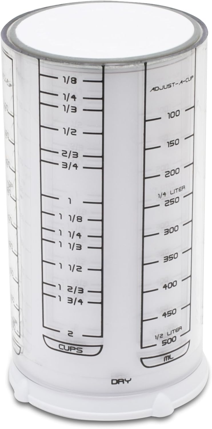 KitchenArt Adjustable Measuring Tool Set, Includes Adjustable Teaspoon, Tablespoon, and 2 Cup Measuring Cup