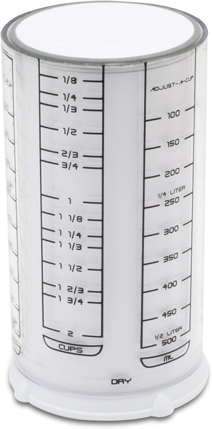 KitchenArt Adjustable Measuring Tool Set, Includes Adjustable Teaspoon, Tablespoon, and 2 Cup Measuring Cup