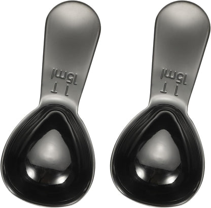 uxcell 2Pcs Stainless Steel Coffee Scoop, 15ml Short Handle Measuring Spoon for Ground Coffee Tea Sugar Kitchen Gifts, Rose gold
