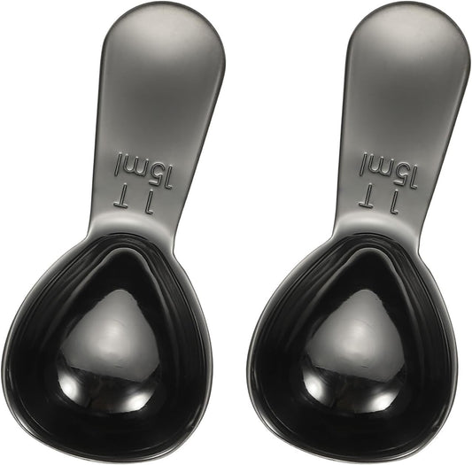 uxcell 2Pcs Stainless Steel Coffee Scoop, 15ml Short Handle Measuring Spoon for Ground Coffee Tea Sugar Kitchen Gifts, Rose gold