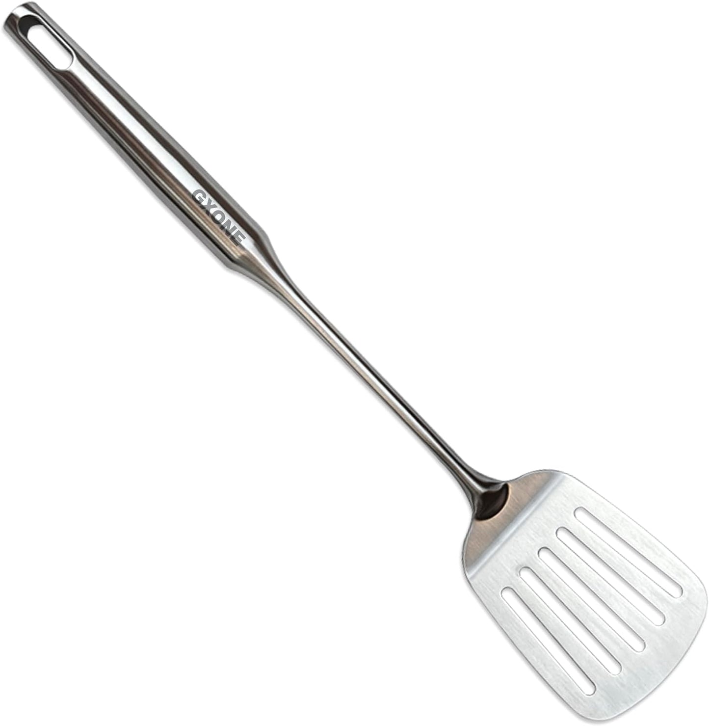 Slotted Spoon,304 Stainless Steel Skimmer Spoon with Heat Resistant Wooden Handle,Silver/15.8Inch