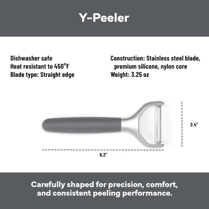 Misen Stainless Steel Vegetable Peeler - Dishwasher Safe Y Peeler - Easy to Use with Potatoes, Cabbage, Carrots, and More - Progessional Grade Kitchen Tool - Black