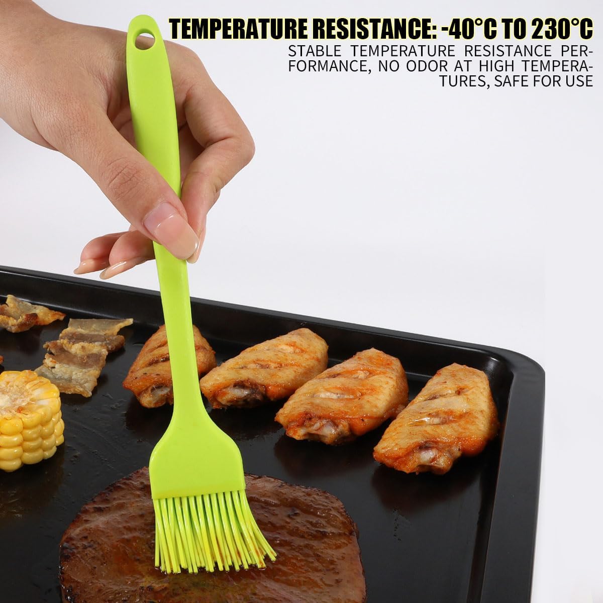 7 Pcs Silicone Basting Brush 600℉ Heat Resistant BPA Free Silicone Marinading Meat Grill Basting Pastry Brush for Oil Butter Sauce Sausages Desserts Turkey Baster Grill Barbecue, (Large&small)