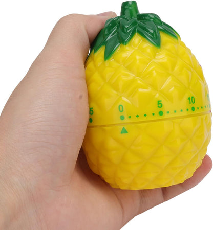 Cute Fruit Kitchen Timer, 60 Minutes Pineapple Shape Mechanical Timer Novelty 360 Degree Rotating Manual Cooking Timer
