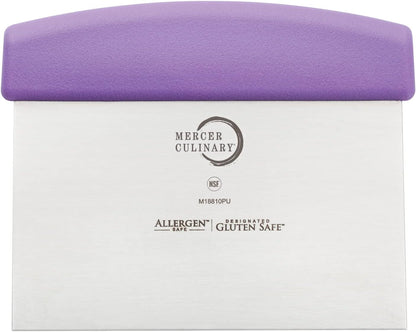 Mercer Culinary Millennia Bench Scraper, 5 7/8 Inch X 3 1/2 Inch Blade, Black Handle