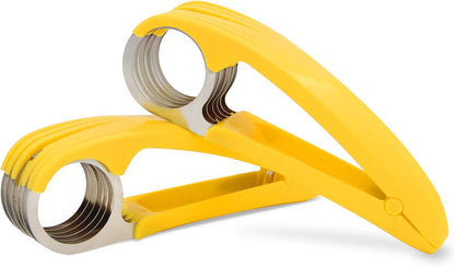 FireKylin Banana Slicer,ABS + Stainless Steel Fruit and Vegetable Salad Peeler Cutter Kitchen Tools For Banana,Strawberry,Grape（1 pcs）