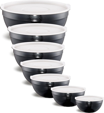 Gold Mixing Bowls With Airtight Lids,Stainless Steel Bowl,Salad Bowls 7 Piece Colorful Nesting Bowl Gold Kitchen Accessories,Size 7,3.6,2.7,2.1,1.5,1.1,0.8QT Stackable Design