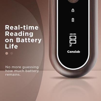 Canslab Turbo Rechargeable Can Opener - Professional Grade Blade, Auto-Stop, LED Battery Life Display, Wall-mountable, Side Cut Electric Can Opener for Smooth Edge, Hands-free Operation,USB-C Charging