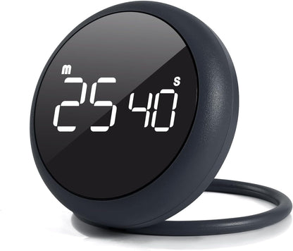 Amber Quick Que Kitchen Timers, Visual timers Large LED Display Magnetic Countdown Countup Timer for Classroom Cooking Fitness Baking Studying Teaching, Easy for Kids and Seniors (Amber)