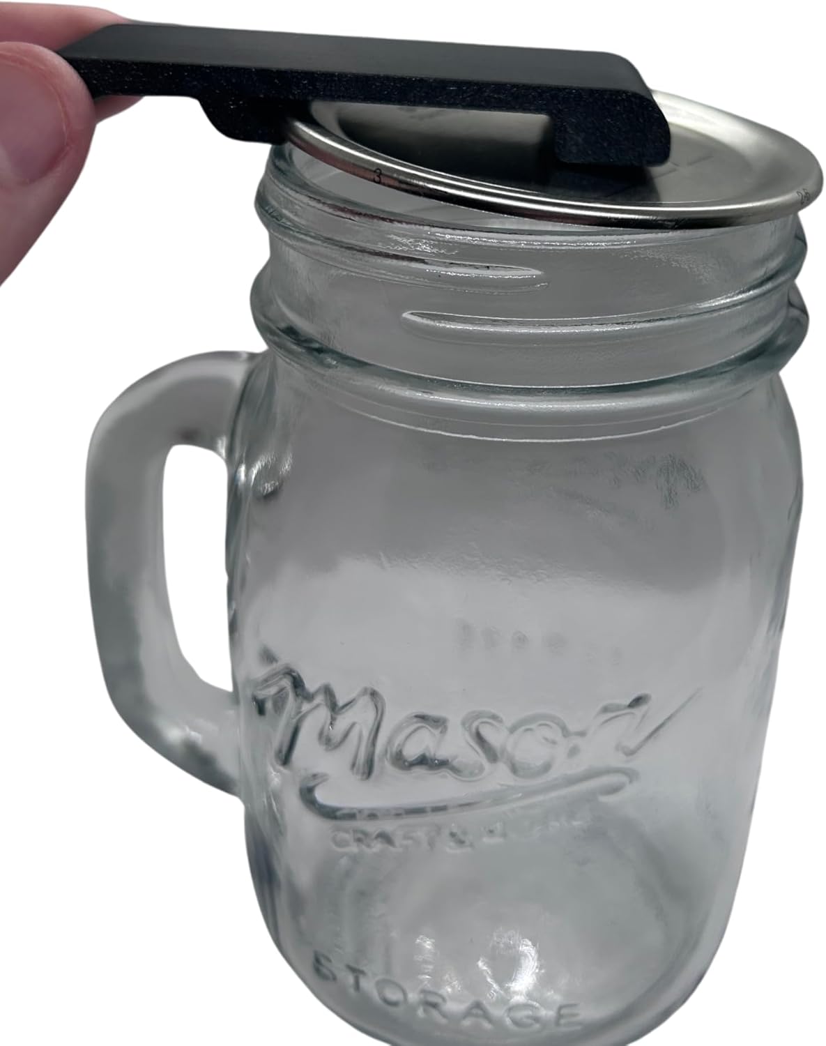 Canning and Mason Jar Opener, Easy Release Vacuum Seal for all lids magnetic (Black)
