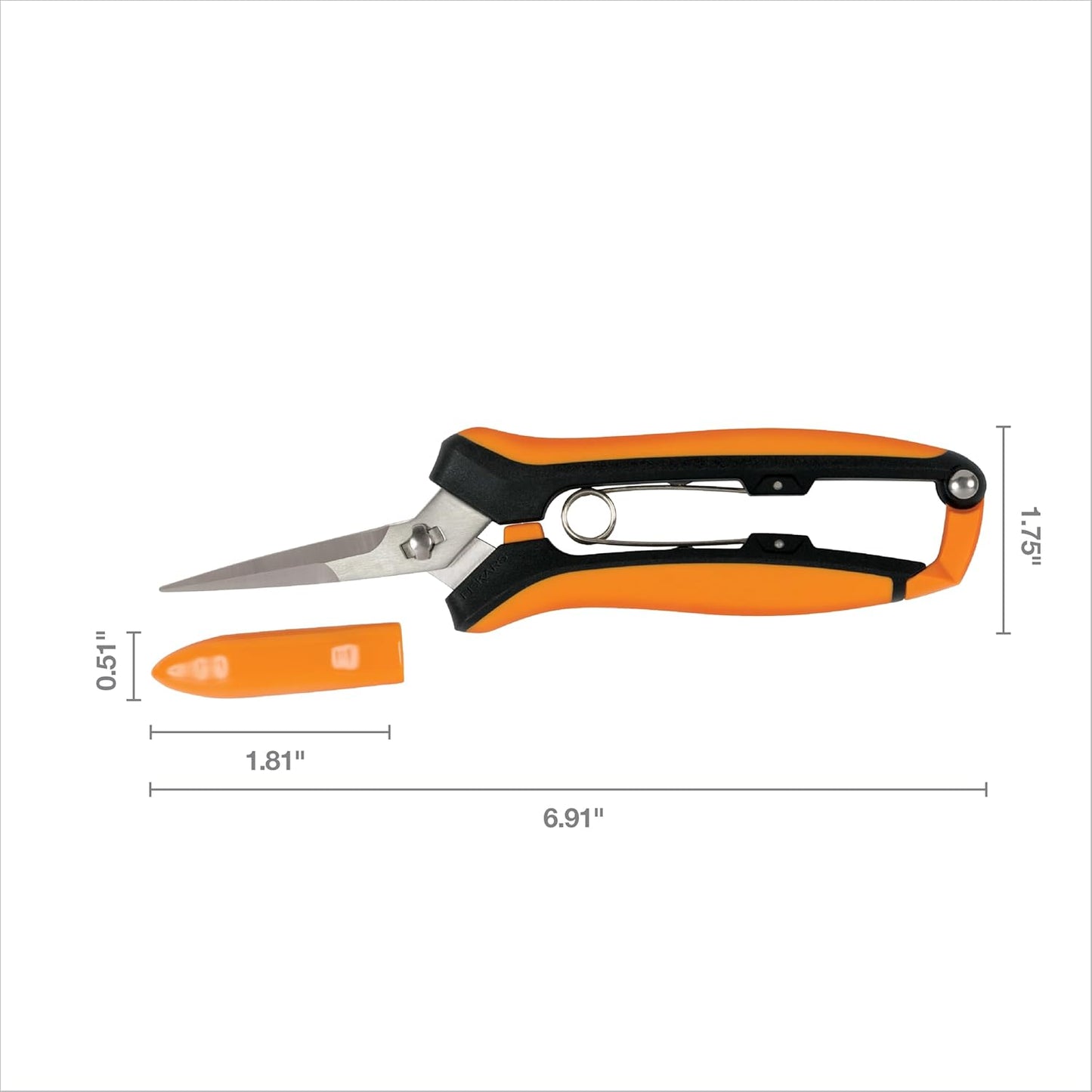Fiskars 6" Pruning Scissors for Flowers, Buds, Weeds and Small Plants, Garden Snips with Resin Resistant Nonstick Stainless Steel Blades, Gardening Trimmers with Comfortable Handle