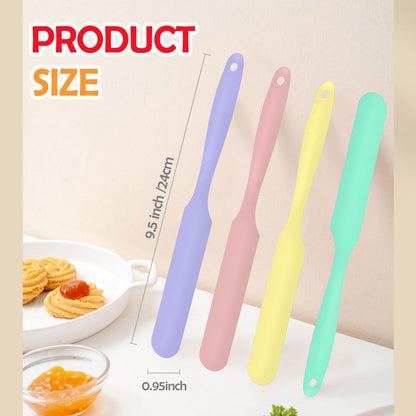 Silicone Jar Spatula, 3Pcs Spatulas Kitchen Set, Heat Resistant Jam Spreader for Baking Mixing Cake Cream Butter Scraper