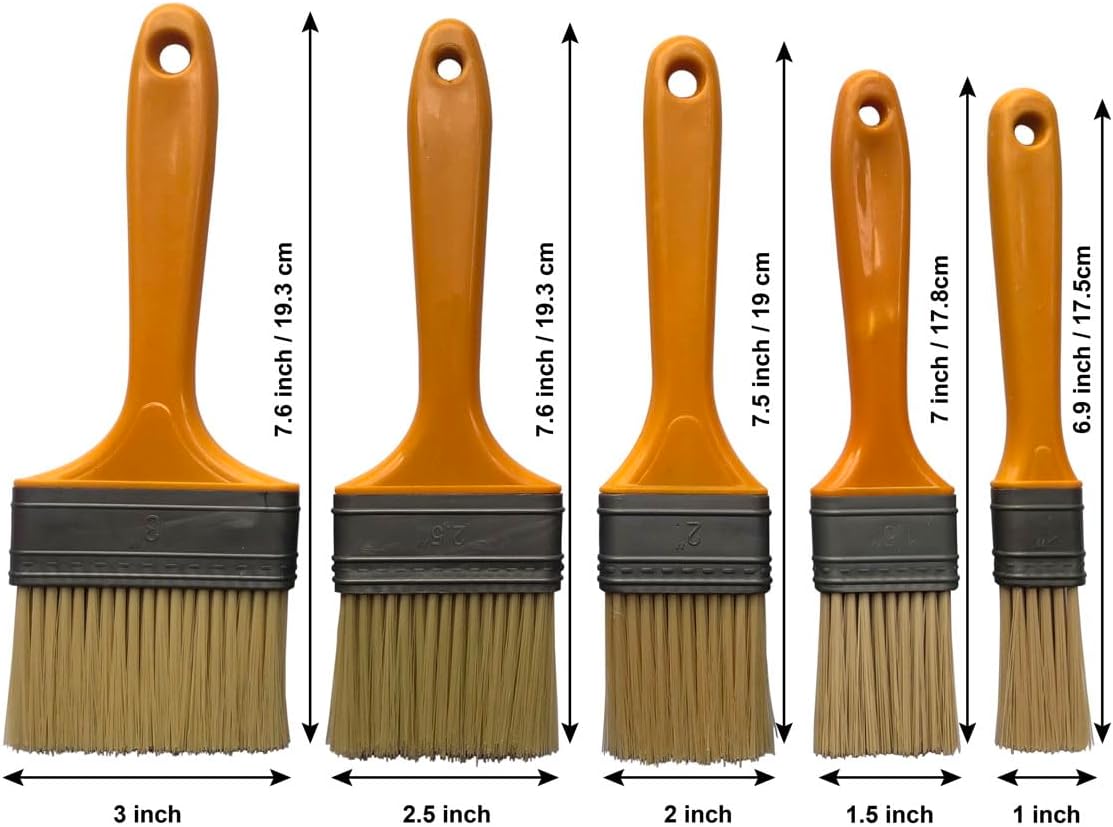 5 Pieces Pastry Brushes for Baking Basting Brush, Culinary Oil Brush for Barbecue Butter Grill BBQ Sauce Baster Marinade Kitchen Food Cooking Brushes