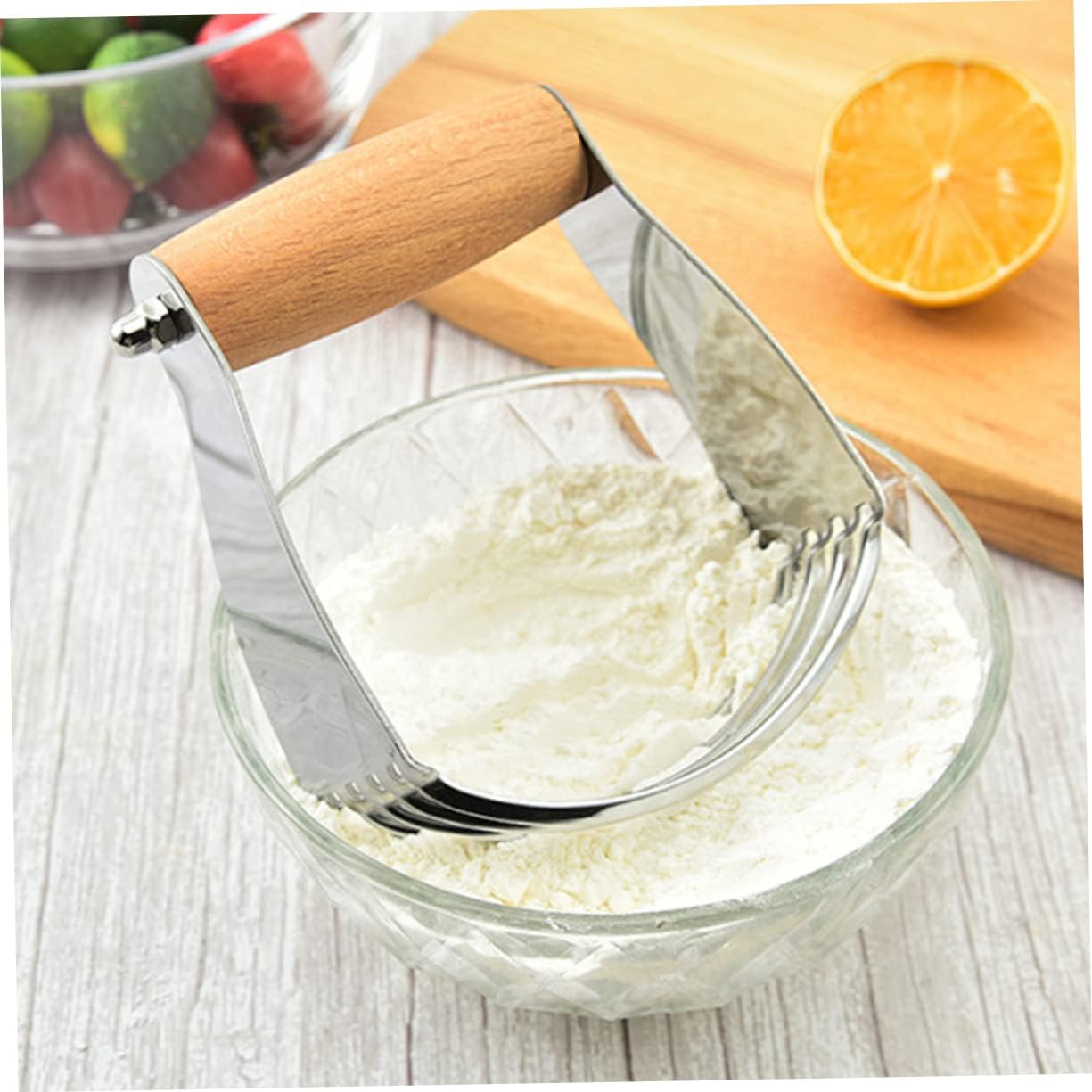 Stainless Steel Dough Cutter Pastry Blender Manual Baking Tool for Dough Pastry and Cold Butter Mixing Kitchen Utensil for Flaky Texture Baking