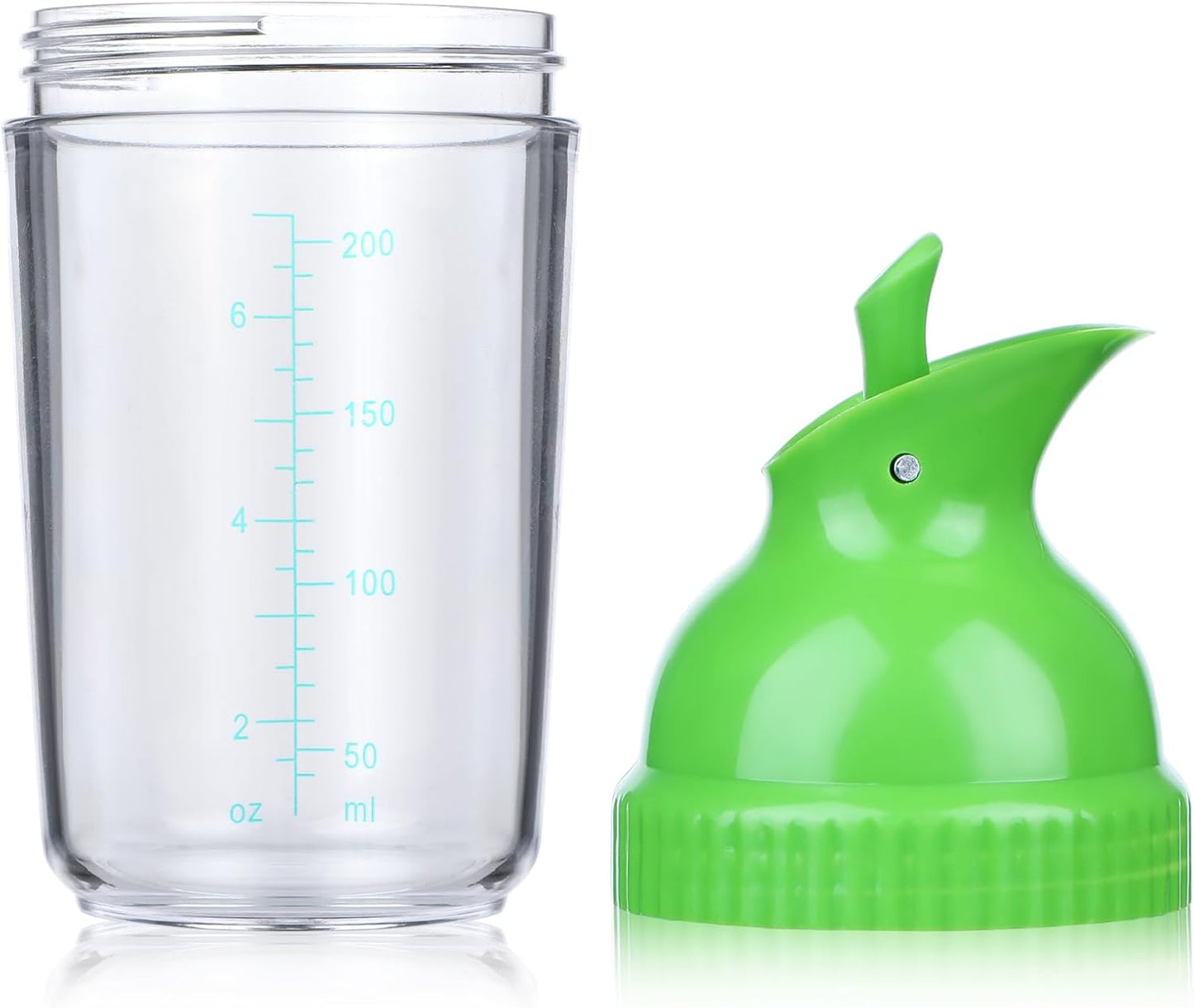 Lemecima 3 Pack Salad Dressing Shaker Container, Homemade Salad Dressing Bottle Mixer Measure,Dripless Pour, Soft Grip, BPA Free
