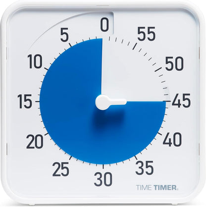 TIME TIMER 8 inch Visual Timer - 60 Minute Kids Desk Countdown Clock with Dry Erase Activity Card, Also Magnetic - for Kids Classroom, Homeschooling Study Tool, Task Reminder, Home and Kitchen Timer