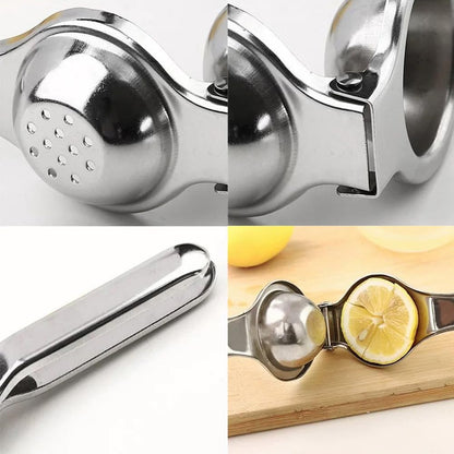 Manual Lemon Squeezer,Stainless Steel Engineered Hand Lemon Juicer,Safe Quick and Effective Juicing,Easy to Use & Clean,Press Hand Lime Citrus Fruit Juicers,Lime Squeezer Bar Tool