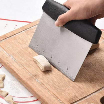 Bench Scraper, Stainless Steel Griddle Scraper with 6''x8'' Meat Temperature Guide Magnet for Barbecue Turners Tools, Blackstone Grill Accessories