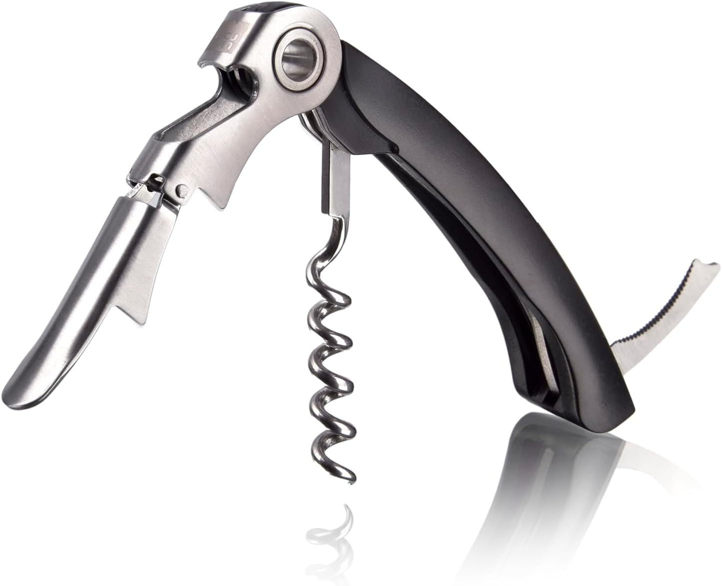 Vacu Vin Winged Corkscrew – Classic Two-Arm Wine Opener with Built-In Bottle Opener – Easy Cork Removal – Durable, Ergonomic Wine Bottle Opener – Ideal for Home, Kitchen & Bar Use