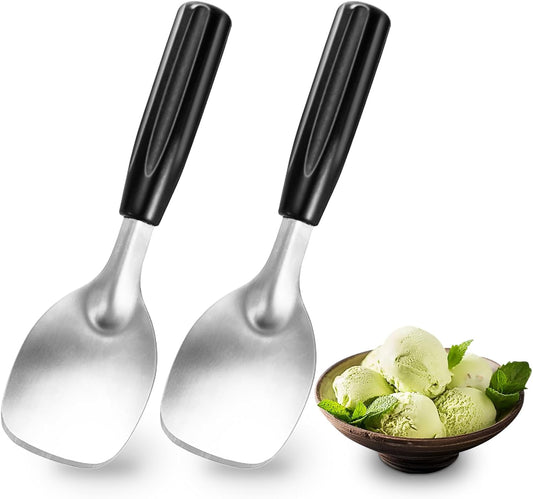 2 Pack Ice Cream Spade - Stainless Steel Flat Ice Cream Paddle, Scooper for Hard or Creamy Dessert Spade Butter Cutter