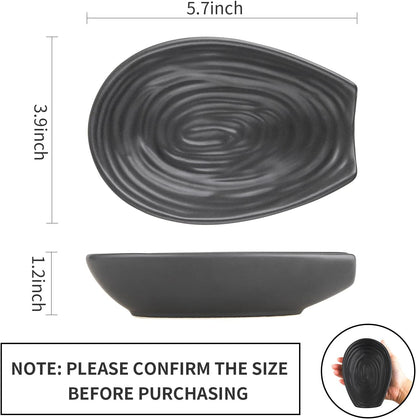Hasense Spoon Rest for Stove Top - Blue Swirl Pattern Spoon Holder for Stove, Heat-Resistant Spoon Rest for Kitchen Counter, Ceramic Cooking Utensil Rest Ladle Holder for Spatula or Tong, 5.7 Inch