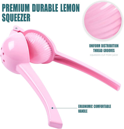 Y-ME Manual Juicer Citrus Lemon Squeezer, Fruit Juicer Lime Press Metal, Professional Hand Juicer Kitchen Tool(Yellow）