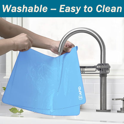 Extra Large Silicone Mat 36" x 24" Place Mats, Heat Resistant Mat for Kitchen Countertop Protector, Thick Placemats Washable Silicone Mats for Kitchen Counter Mat Dining Table Mat, Grey, Sapid