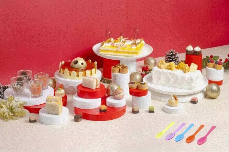 Extra Sturdy, Gmark 100pc 3" Taster Spoons Plastic Mini Spoons, Extra Sturdy, BPA Free, For Ice Cream, Dessert, White 1 Box Set GM1002F