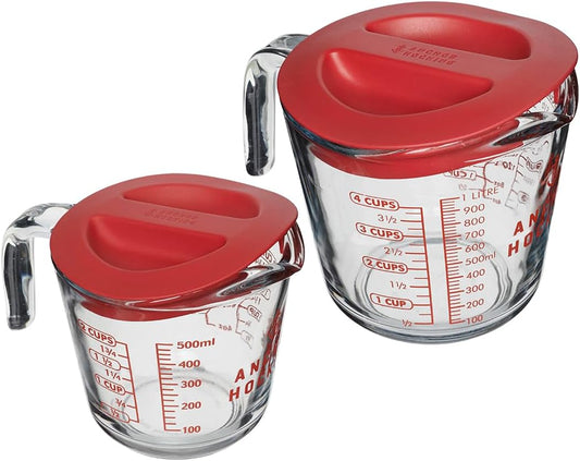 Anchor Hocking Triple Pour Glass Measuring Cup, 8 Oz Measuring Glass