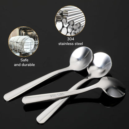Small Spoons Mini Set, 6 PCS Tiny Stainless Steel Spoons for Spices Jars 3.4" Condiment Spoon 304 Food Grade Seasoning Spoon for Salt Spice Jars, Spices, Pepper, Sugar, Coffee