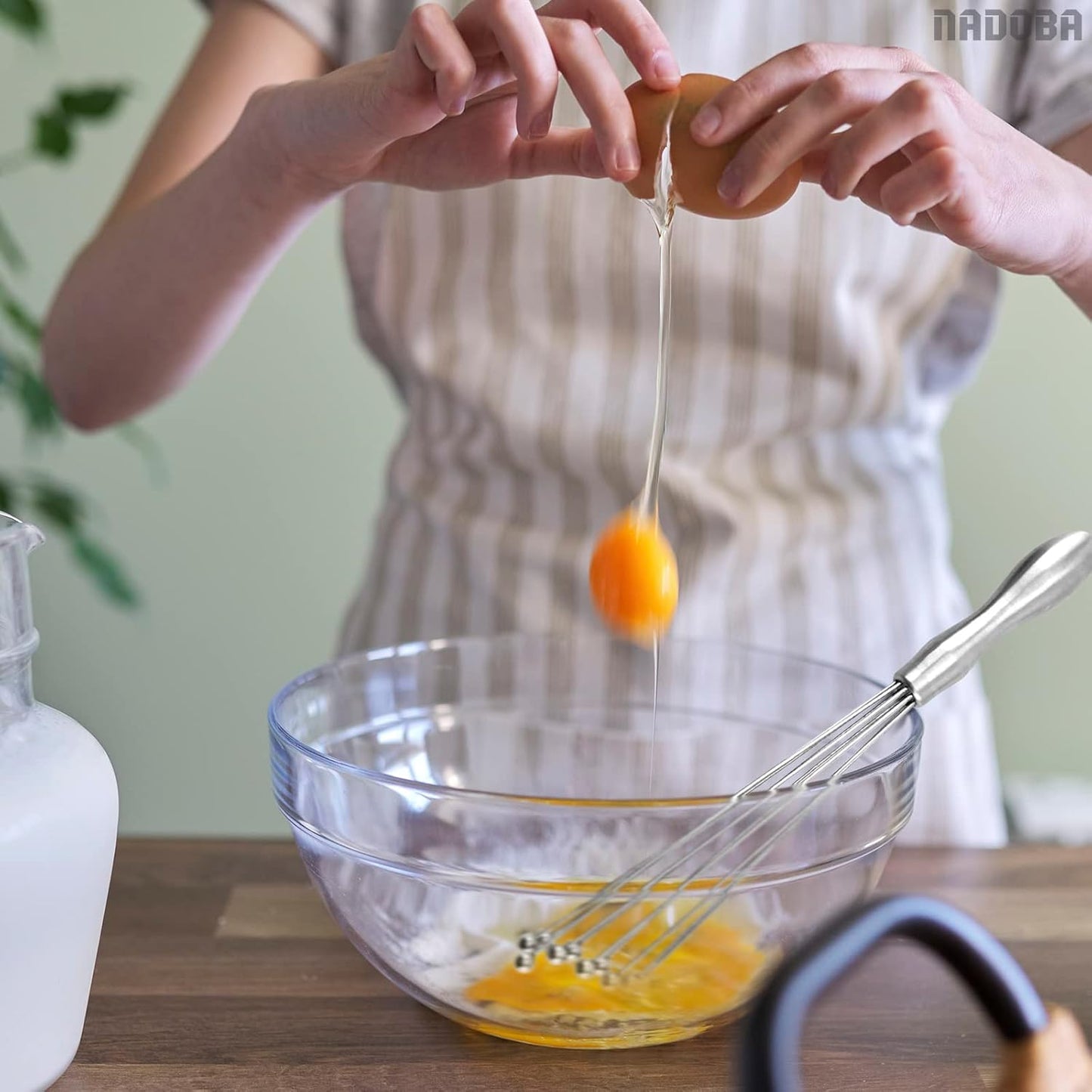 2Pcs Ball Whisk Set — Stainless Steel Whisk Set with Comfortable Ergonomic Handle | Excellent for Eggs, 10 Ball Head, Easy to Clean — Compact 12” & 10” for Versatile Stirring