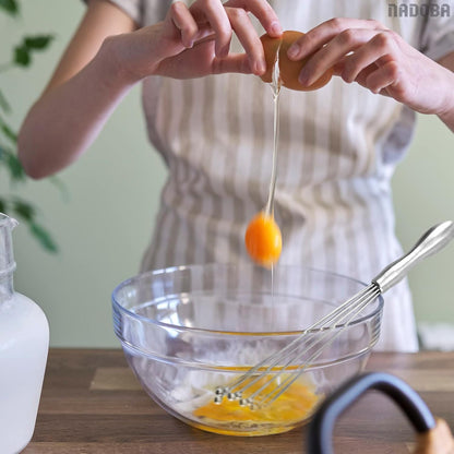 2Pcs Ball Whisk Set — Stainless Steel Whisk Set with Comfortable Ergonomic Handle | Excellent for Eggs, 10 Ball Head, Easy to Clean — Compact 12” & 10” for Versatile Stirring