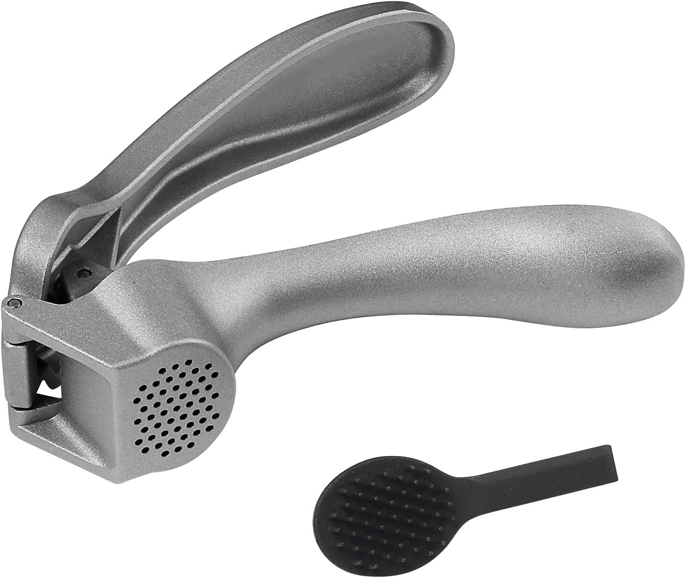 Garlic Press, Premium Garlic Mincer Set- Rust Proof, No Need To Peel, Easy-squeeze Ergonomic Handle, Professional Ginger Press, Garlic Crusher with Handy Cleaning Brush, Easy to Clean, Dishwasher Safe