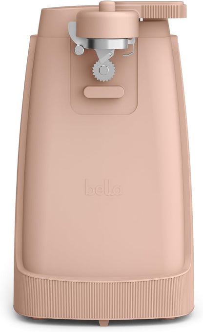 bella Electric Can Opener and Knife Sharpener, Removable Cutting Lever, Cord Storage, Stainless Steel Blade, Sage