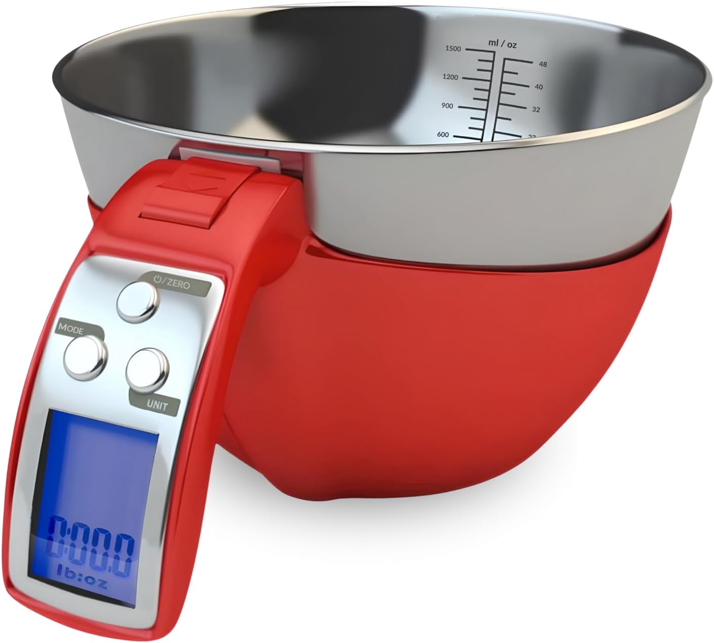 Fradel Digital Kitchen Food Scale with Bowl - 11lb, Grams & Ounces - Removable, Dishwasher-Safe Mixing Bowl - Black