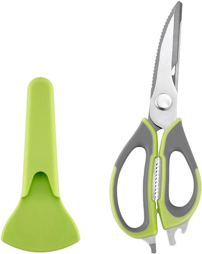 Kitchen Scissors All-Purpose Heavy Duty, Poultry Shears with Strong Magnet Knife Holder, Stainless Steel Removable Safe Blade, Kitchen Shears For Food, Cutting Meat, Herbs, Poultry, Bones