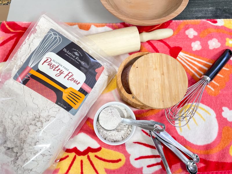 Relative Foods Premium gluten Free Pastry Flour (48oz) - Pastry Flour for Healthy Baking - Unique gluten Free flour Blend of Teff, Chickpea, & More - Perfect Baking