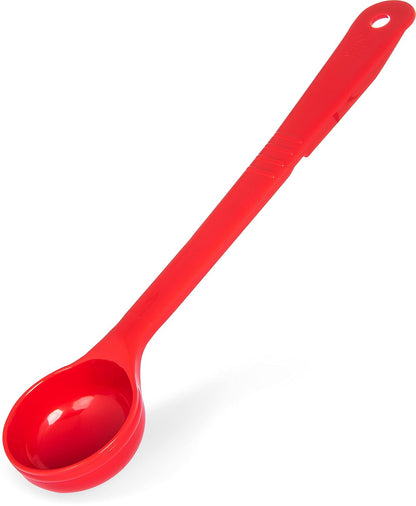 Carlisle FoodService Products 399214 Solid Long Handle Portion Control Spoon, 8 oz, Blue