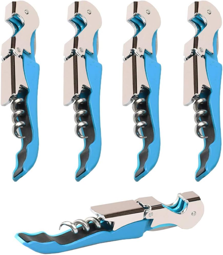 Kit-Home Professional Waiter Corkscrew Wine Openers Set (4 PCS),Upgraded with Heavy Duty Stainless Steel Hinges Wine Key for Restaurant Waiters, Sommelier, Bartenders