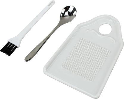 EIKS Porcelain Grater Plate for Grinding Wasabi Ginger Cheese Lemon Chocolate, Kitchen Cooking Food Preparation Tool