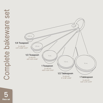Premium Measuring Spoons Set - Magnetic, Dual-Sided, & Dishwasher Safe - Accurate and Durable for Cooking and Baking - 6 Convenient Sizes - U.S. and Metric Measurements