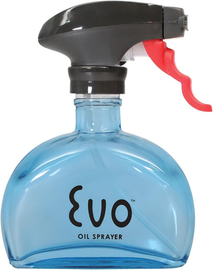 Evo Glass Oil Sprayer, Non-Aerosol For Olive Oil, Cooking Oils And Vinegars, Green, 6-Ounce Capacity, For Grilling, Roasting, Air Frying, Baking And Salad Prep