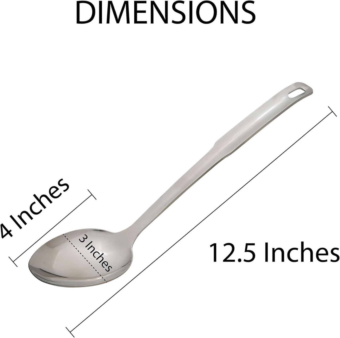 HIC Kitchen Spaghetti Ladle and Pasta Server with Long Handle, 18/8 Stainless Steel, 13-Inch