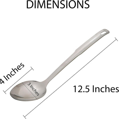 HIC Kitchen Spaghetti Ladle and Pasta Server with Long Handle, 18/8 Stainless Steel, 13-Inch