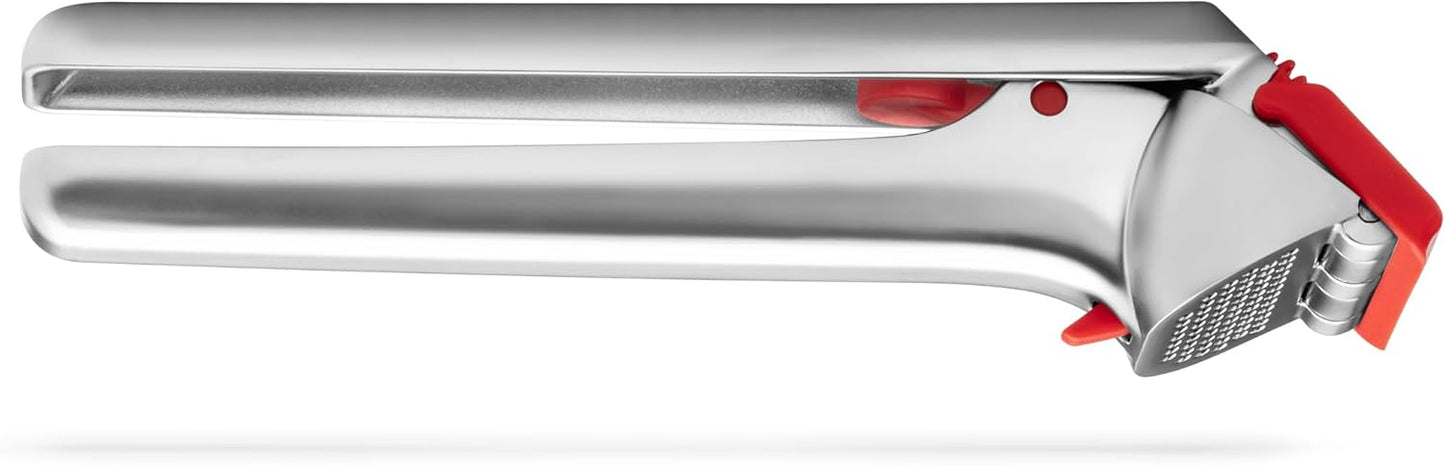 Dreamfarm Garject Lite 2-In-1 Garlic Peeler, Garlic Press & Mincer with Garlic Peel Ejector, Nylon - Red