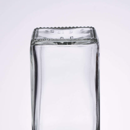 Tablecraft H9085 Glass Oil And Vinegar Cruet, Olive Oil Dispenser With Stainless Steel Spout, Slight Green Tint, 8.5 Ounce